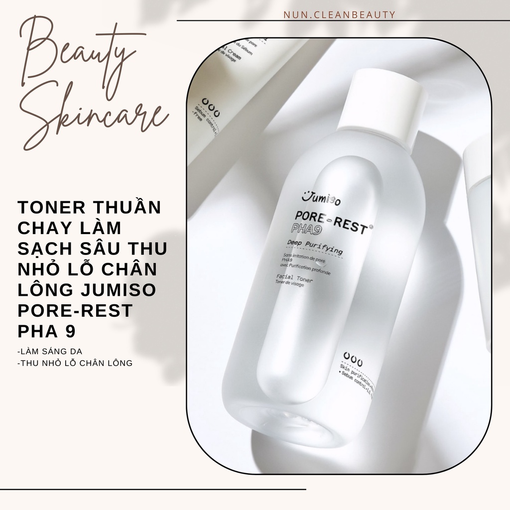 Toner thuần chay làm sạch sâu thu nhỏ lỗ chân lông Jumiso PORE-REST PHA 9