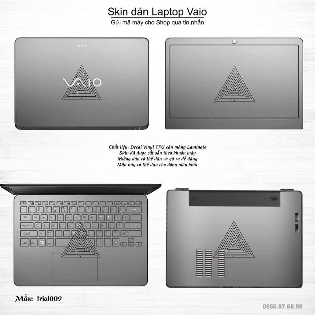 Skin dán Laptop Sony Vaio in hình Đa giác _nhiều mẫu 2 (inbox mã máy cho Shop)