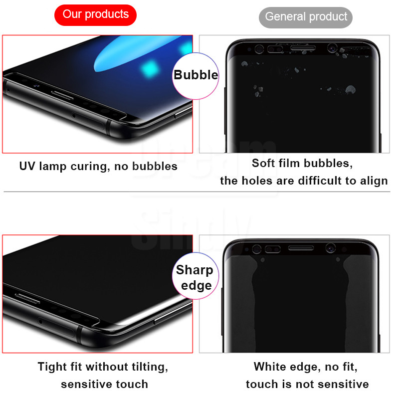 Kính Cường Lực Bảo Vệ Màn Hình Điện Thoại Samsung Galaxy S21 S20 S10 S9 Plus / S3D