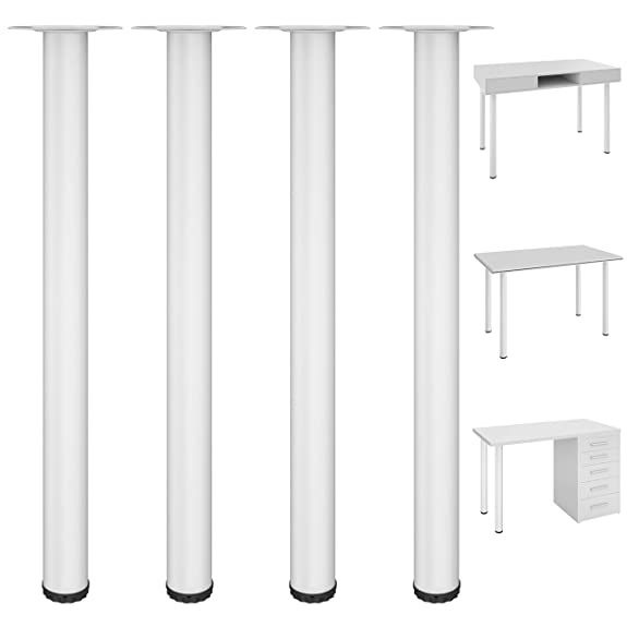 Chân bàn sắt cao 72cm trắng  sắt cứng cáp  đi kèm 16 ốc vít