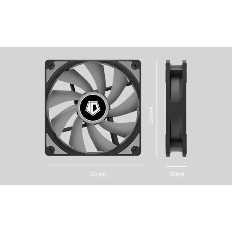 Quạt tản nhiệt Fan Case 12cm ID-COOLING NO-12025-XT - Chạy êm, hiệu năng cực cao