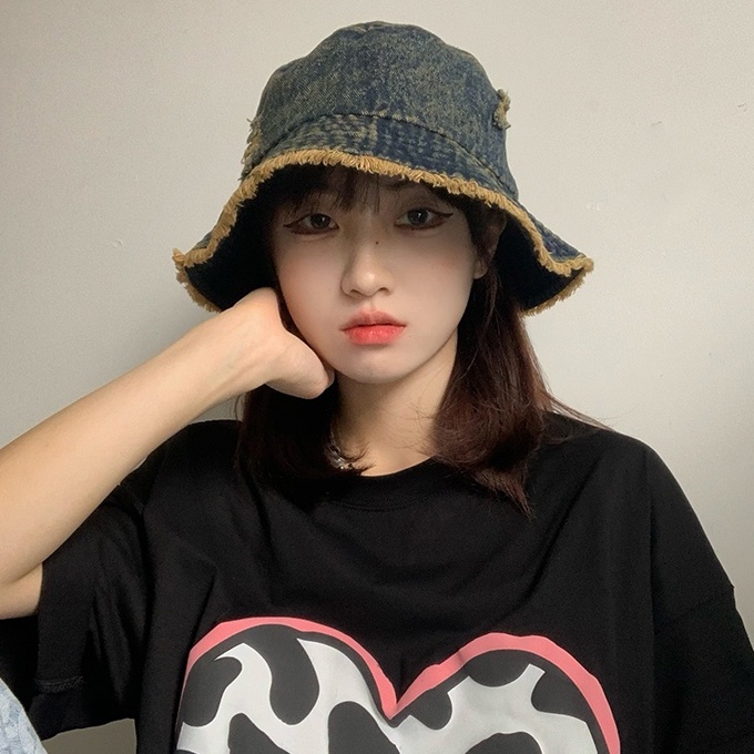 Mũ Tai Bèo Thiết Kế Rách Phong Cách Retro Nhật Bản Thời Trang Mùa Hè Cho Nam