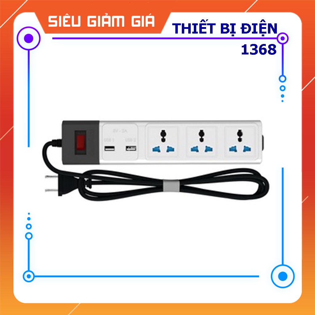 Ổ cắm đa năng USB Rạng Đông 3m và 5m OC02.USB
