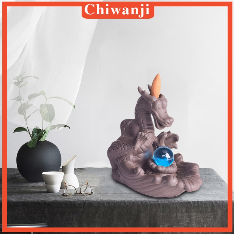 [CHIWANJI] Incense Burner Waterfall Backflow Cone Censer Home Teahouse Temple Decor