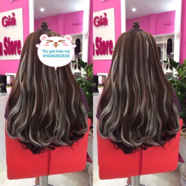 Kẹp nữa đầu móc line bạch kim chữ U ôm 3/4 đầu cao cấp