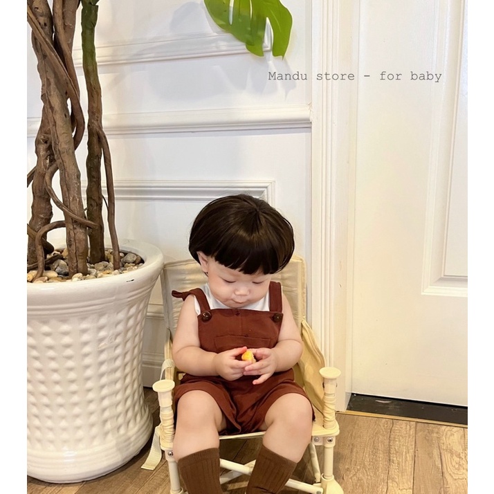 Set áo + yếm quần cho bé trai và bé gái.