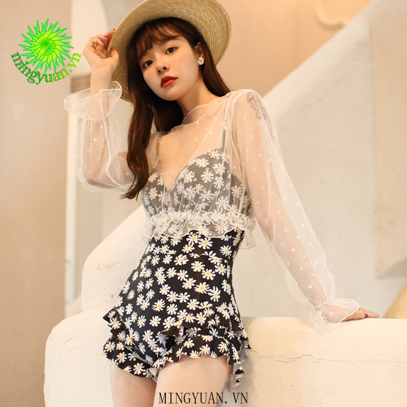 Đồ Bơi Liền Thân Chấm Bi Hai Dây Quyến Rũ Dành Cho Nữ