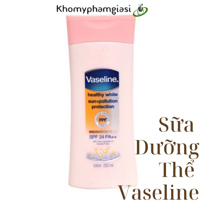 Sữa Dưỡng Thể, Dưỡng Trắng Tức Thì Vaseline Intensive Care 400ml