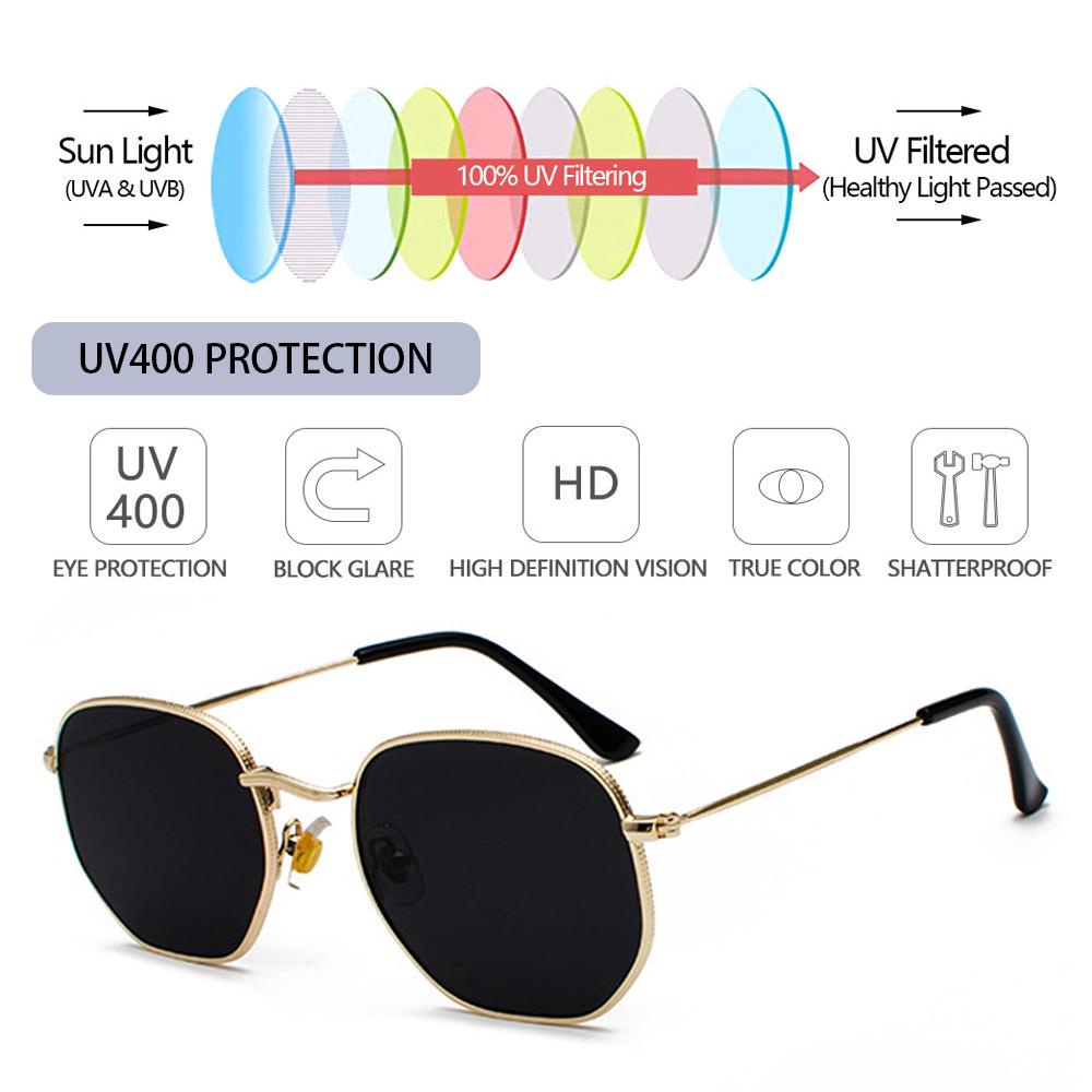 EUCA Kính Mát Lái Xe Tròng Vuông Nhỏ Thời Trang Mùa Hè