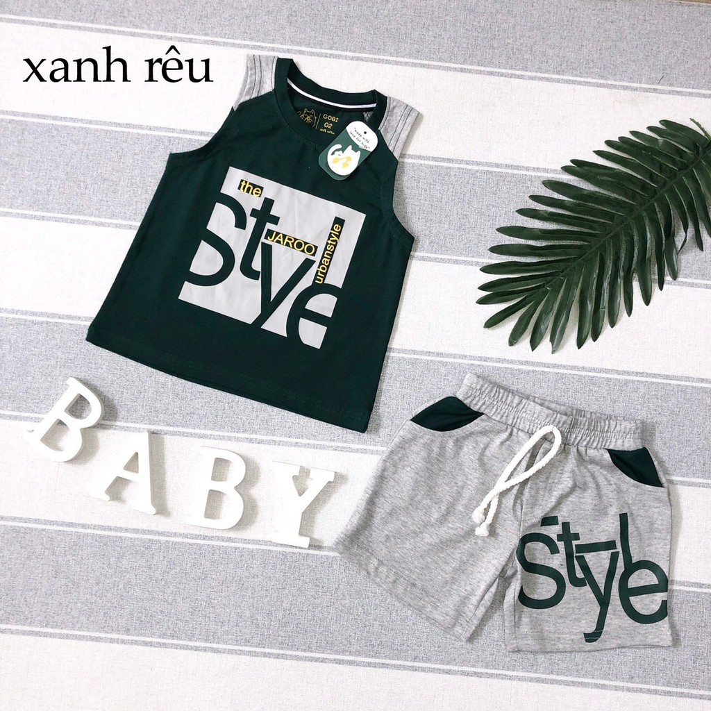Bộ bé trai thun sát nách chữ STYLE - BT699