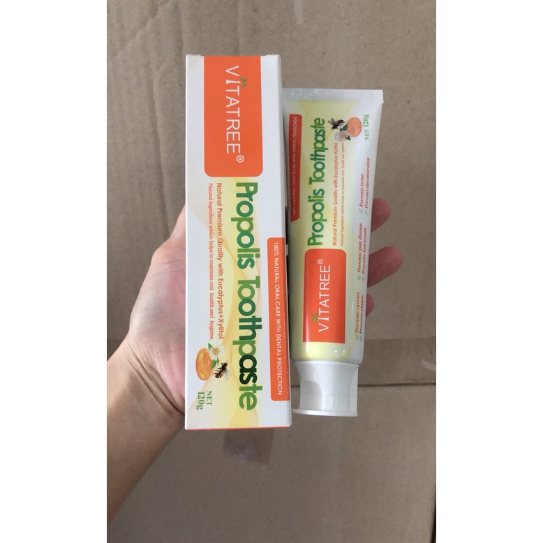 KEM ĐÁNH RĂNG KEO ONG Vitatree Propolis Toothpaste tuýp 120g