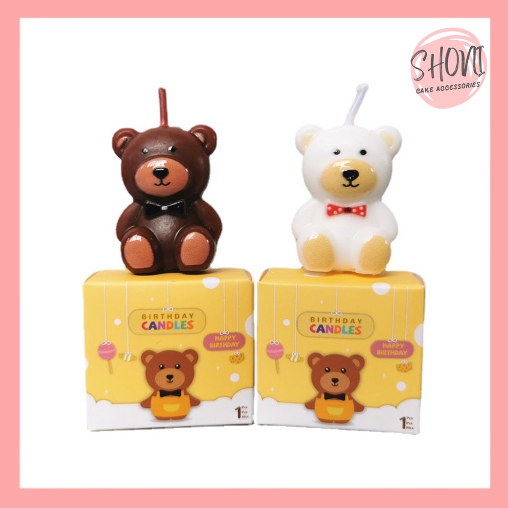 Nến Gấu Nhỏ Có Hộp Trang Trí Bánh Kem Sinh Nhật