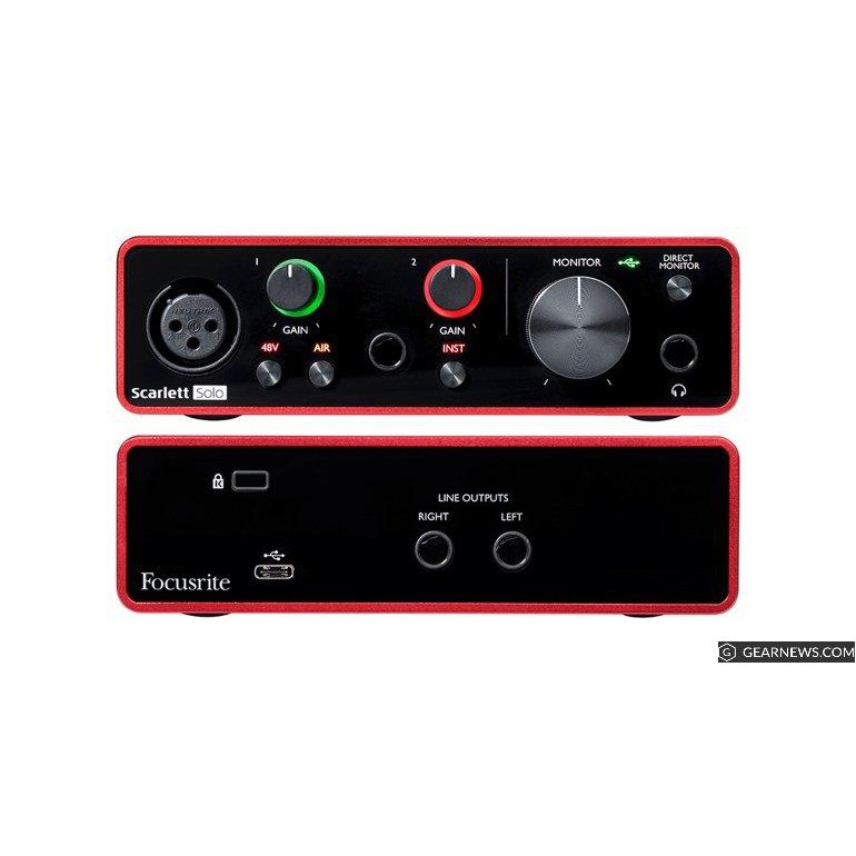 Sound card thu âm Focusrite Scarlett Solo Gen 3