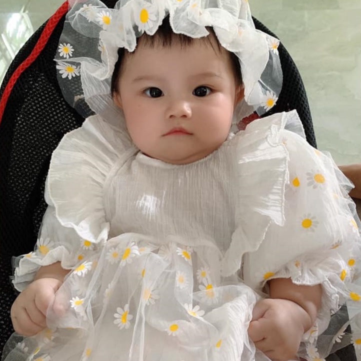 Body váy trắng công chúa bé gái sơ sinh kèm nón MINTSCLOSET Mint's Closet sơ sinh 1 2 tuổi - s916 - BV7021 - BV7028