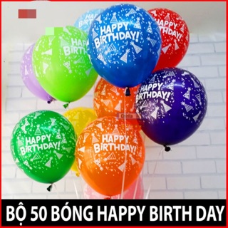 Combo 50 bóng in chữ HPBD