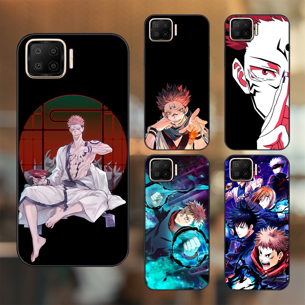 Ốp lưng Oppo A73, A93 4G viền đen in hình Yuji Jujutsu Kaisen
