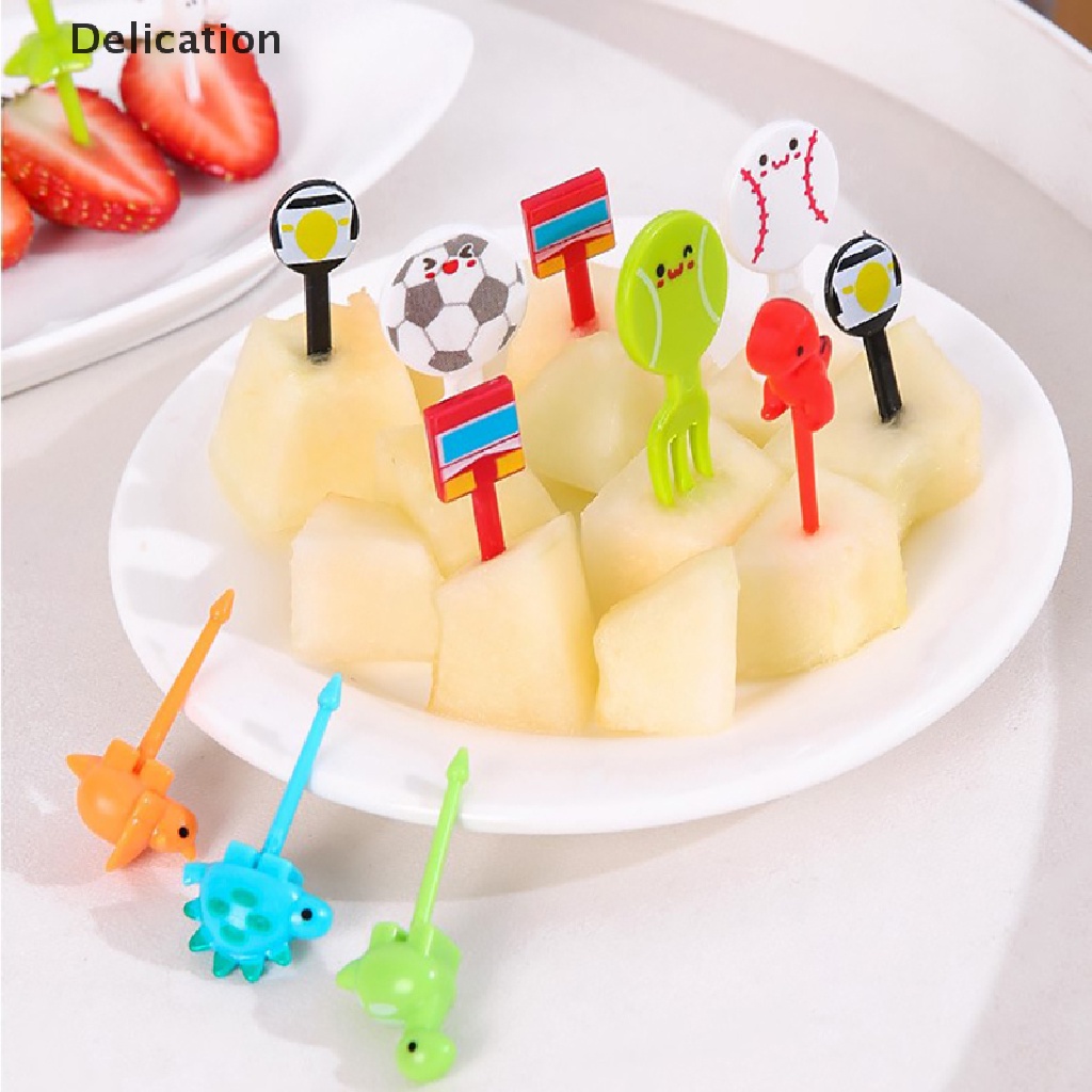 Nĩa Ăn Trái Cây / Tráng Miệng / Tráng Miệng Mini Họa Tiết Hoạt Hình Dễ Thương Cho Bé