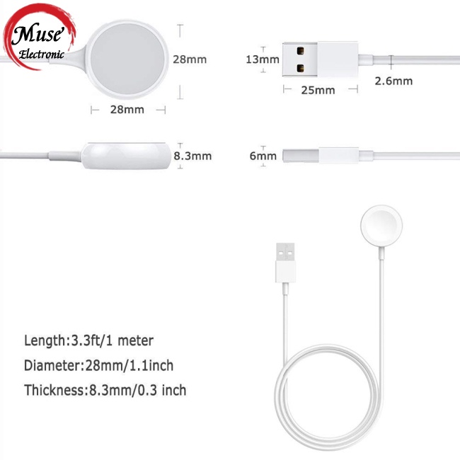 Đế Sạc Nhanh Không Dây QI Cho Apple Watch iwatch 1 2 3 4
