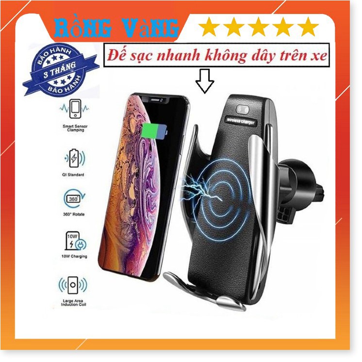 Sạc không dây Magic S5 kiêm giá đỡ điện thoại Tự Động Cảm ứng