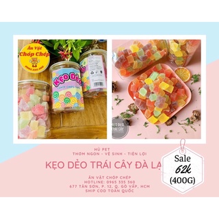 Kẹo dẻo trái cây đà lạt 400g thơm ngon - vệ sinh - tiện lợi