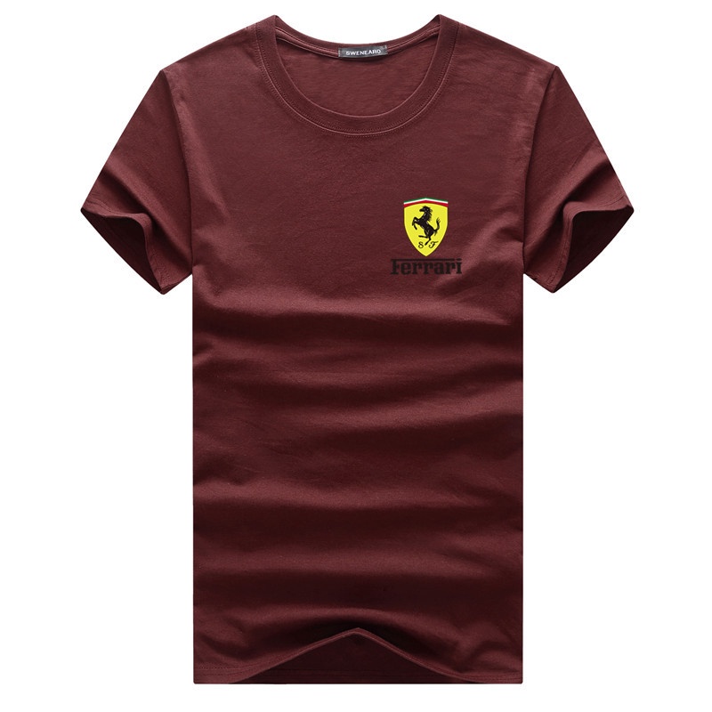 Áo Thun Cotton Tay Lỡ Cổ Tròn In Logo Ferrari Thời Trang Mùa Hè Cho Nam Size S-5xl w6u