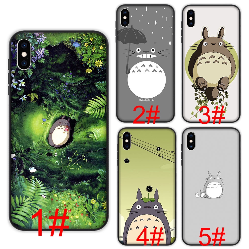 Ốp điện thoại mềm vẽ hình nhân vật Totoro dành cho iPhone XS Max XR X 7 8 6 6S Plus 5 5S SE