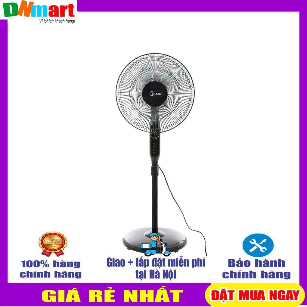 Quạt cây Midea FS40-15Q, điều khiển nút nhấn, cánh 40cm. hàng chính hãng