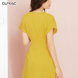 Đầm nữ tay dơi cổ V GUMAC MS11946_VANG
