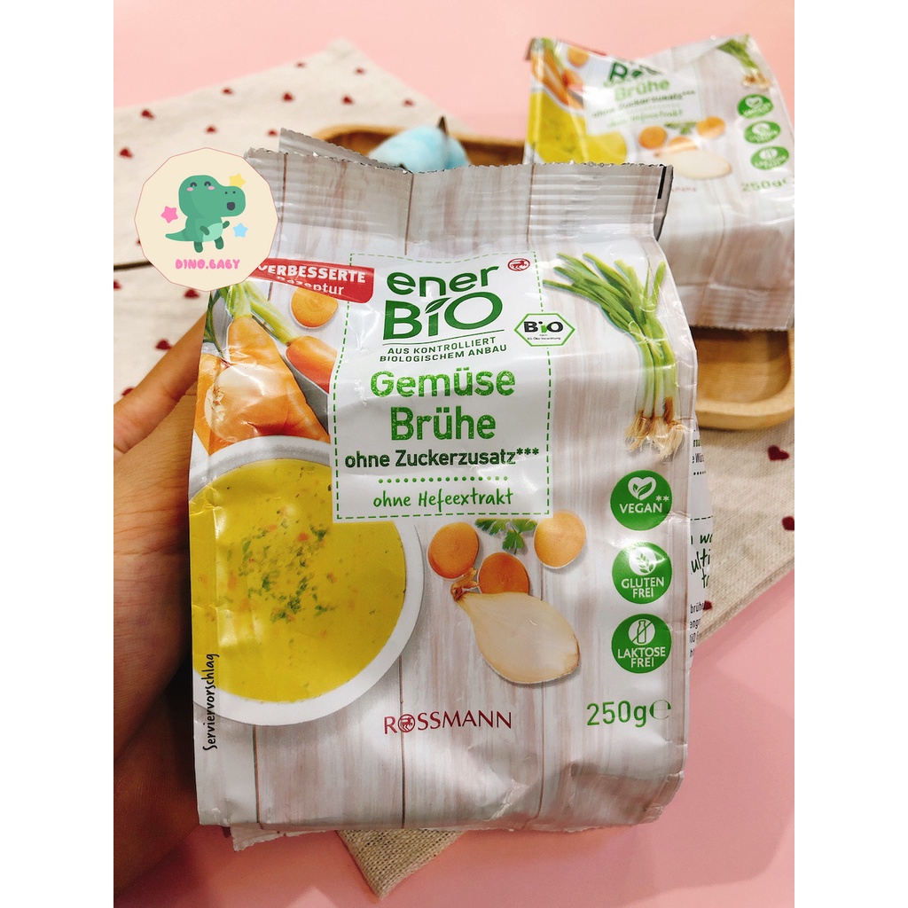 Hạt nêm hữu cơ Ener BIO Rossmann Đức cho bé từ 8m 250g- Hàng Air Nội địa Đức