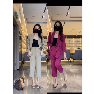 6691 Set áo blazer và quần lửng