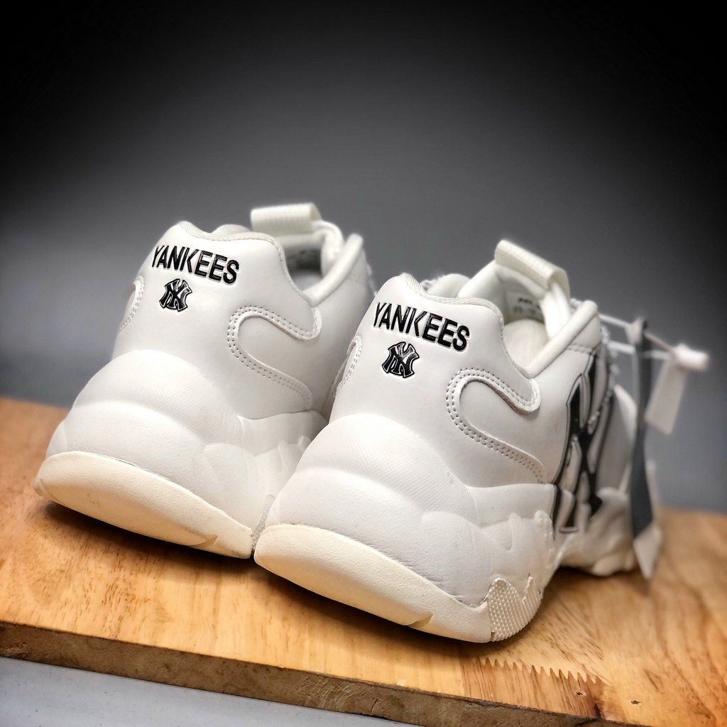 Giày Thể Thao MLB NY Đen Cao Cấp Nam Tăng Chiều Cao 6cm, Nữ - Giày Thể Thao Màu Trắng Full Box 2022
