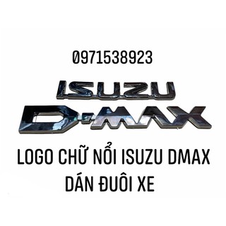 logo chữ nổi noi ISUZU DMAX dán đuôi xe