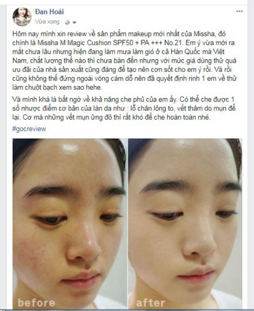 Phấn Nước Missha Magic Cushion Cover Lasting SPF50+ PA+++ | BigBuy360 - bigbuy360.vn