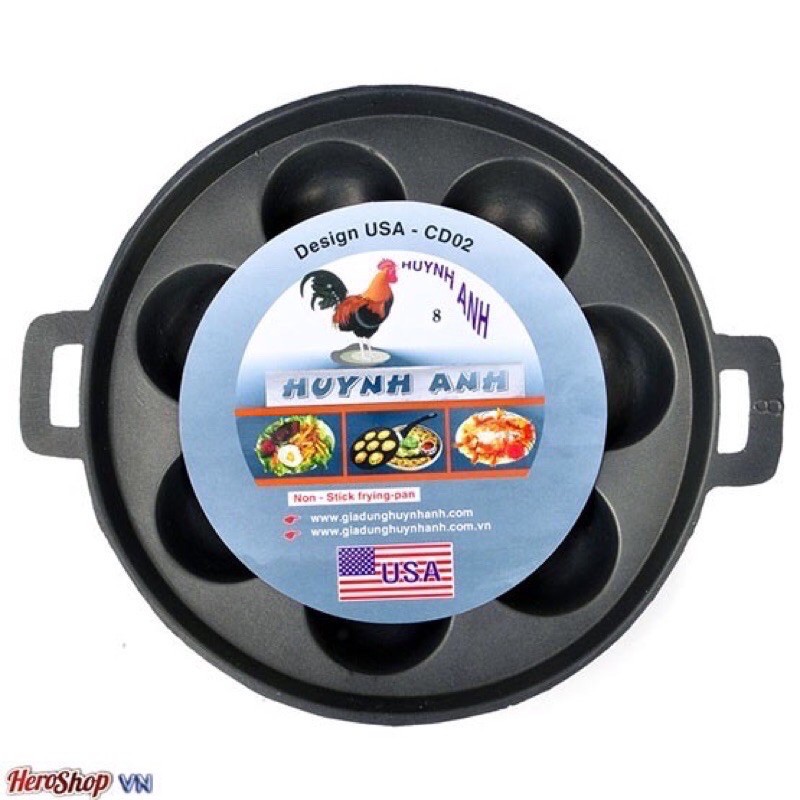 khuôn  đổ bánh  khọt  bánh  căn 8 lỗ-10 lỗ-12 lỗ cao cấp Huỳnh Anh  c