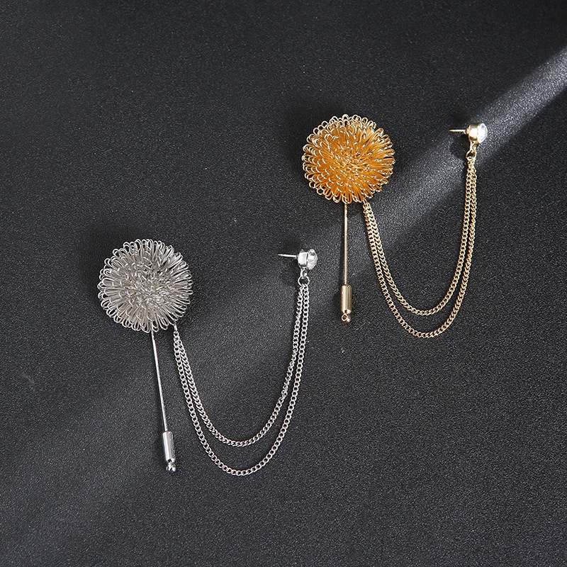 Ghim Cài Áo Hình Đàn Ghi Ta Phối Dây Xích Thời Trang Cho Nam