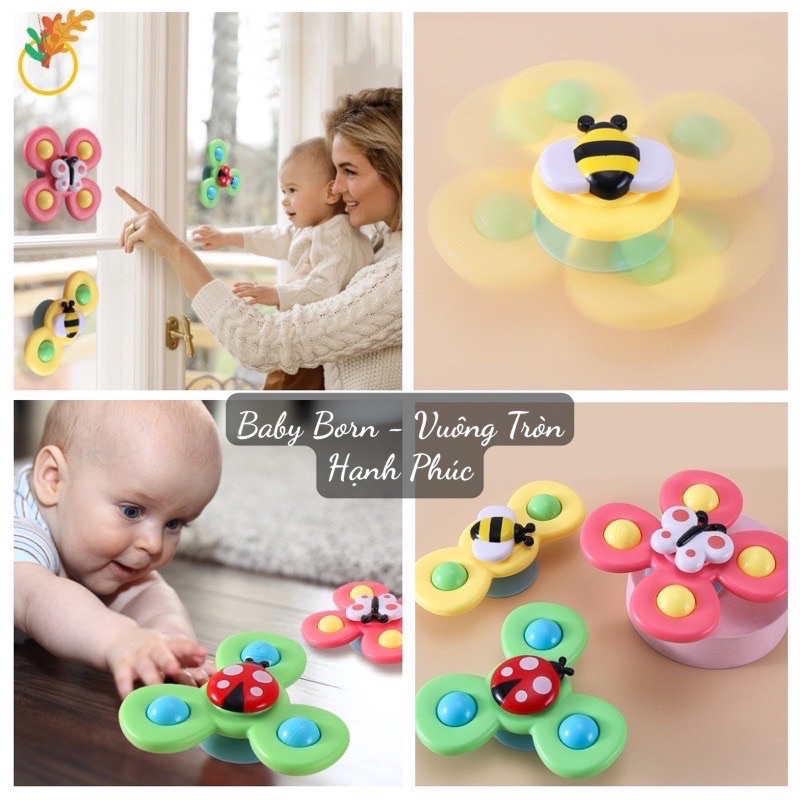 Bộ 3 Đồ chơi con quay spinner vui nhộn, con quay spinner kiểu dáng hoạt hình dễ thương