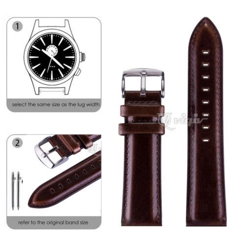 Dây đeo đồng hồ bằng da tháo lắp nhanh kích thước 18 20 22mm