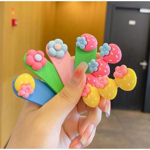 Set 2 Kẹp Tóc Hình Hoa Dễ Thương Cho Bé Gái