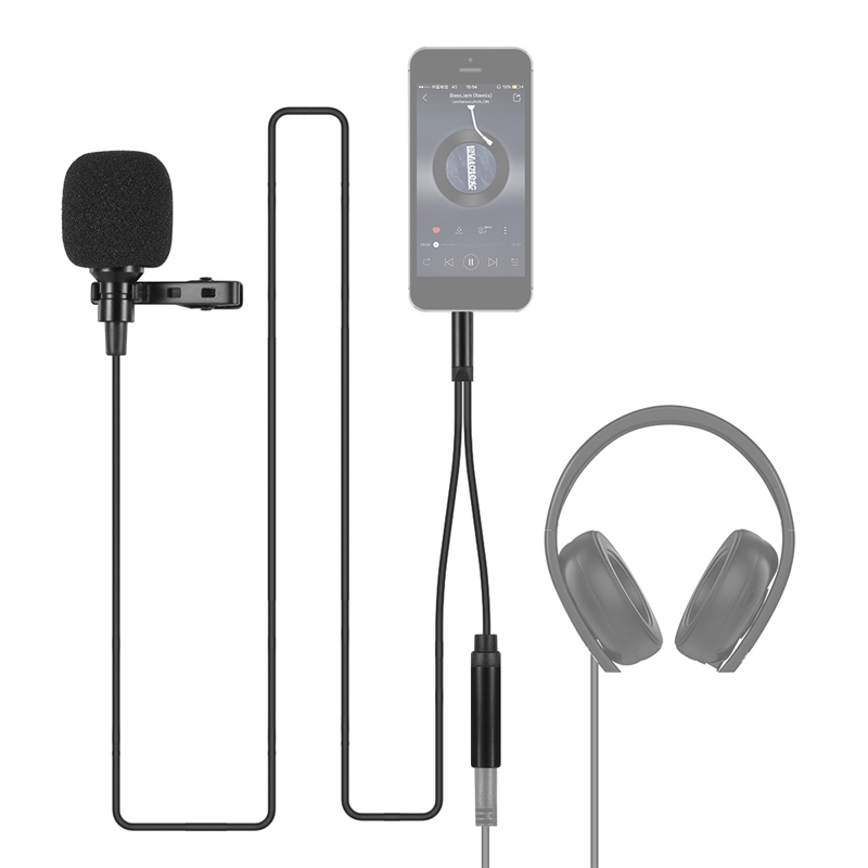 Microphone Basspal Đầu Cắm 3.5mm/USB C/Type-C Hỗ Trợ Thu Âm Cho Điện Thoại Android Huawei Xiaomi Samsung