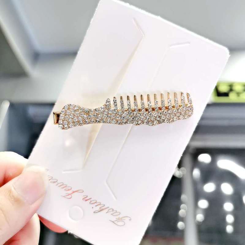 Kẹp Tóc Đính Đá Nhân Tạo Lấp Lánh Phong Cách Hàn Quốc