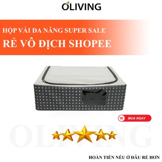Túi Vải OLIVING Khung Thép Xếp Gọn Quần Áo, Chăn Màn