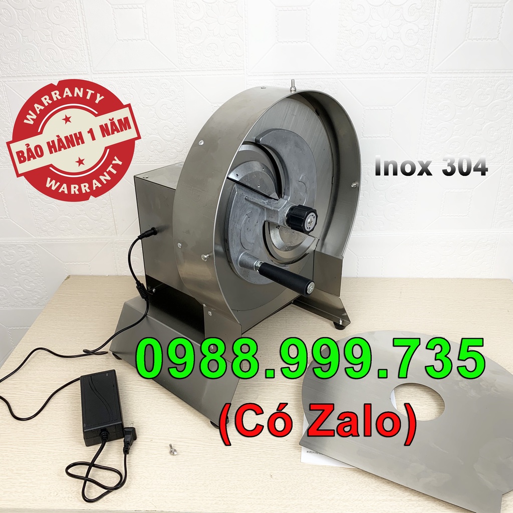 Máy thái hoa chuối làm nộm dùng điện, chất liệu inox304
