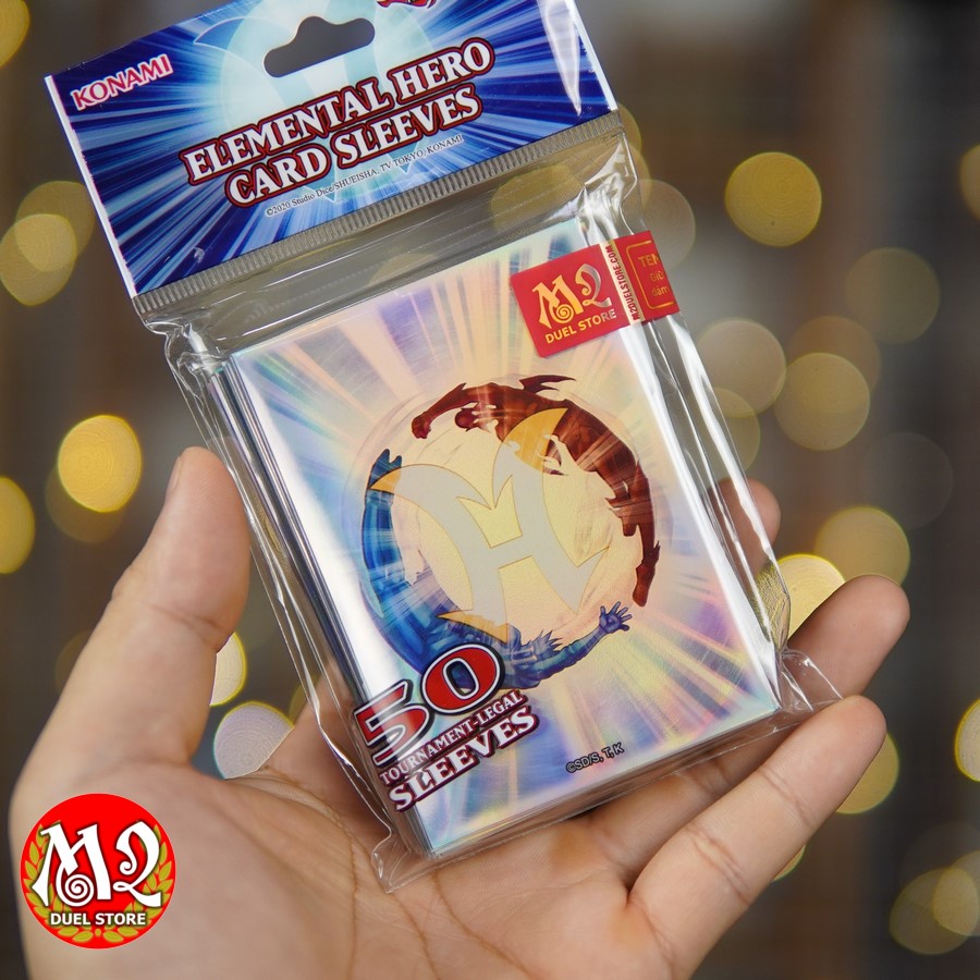 Bọc bài Yugioh Yu-Gi-Oh! Elemental Hero - Card Sleeves - 50 cái - Kích thước 63 x 90 mm - Chính hãng Konami