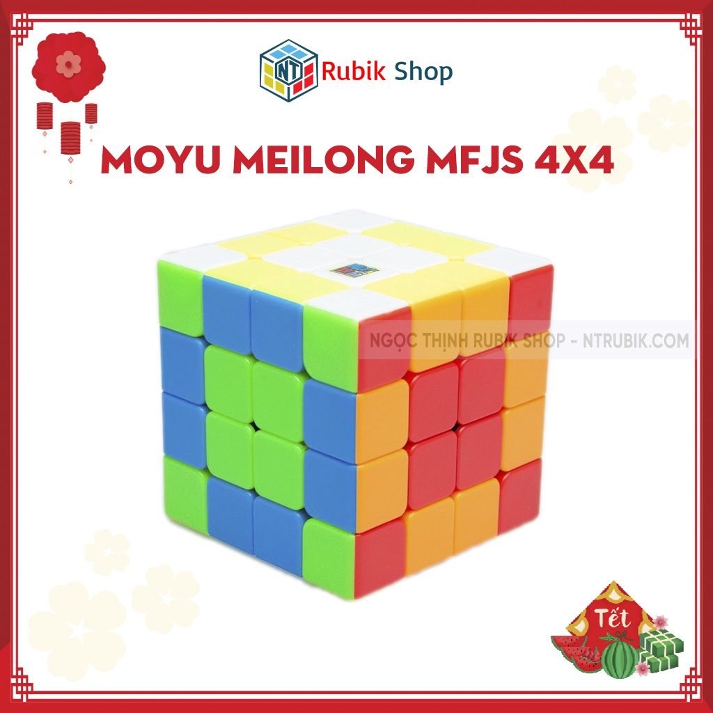 [Mã SKAMLSW194 giảm 100% đơn 50K] Rubik 4x4 Stickerless MoYu MeiLong MFJS Rubic 4 Tầng 4x4x4 Đồ Chơi Thông Minh