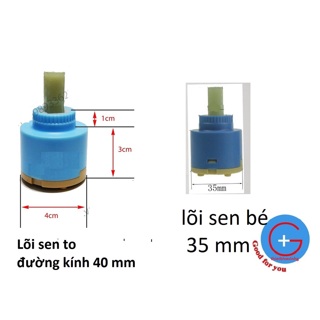 Lõi sen tắm , lõi vòi gật gù nóng lạnh- óc sen