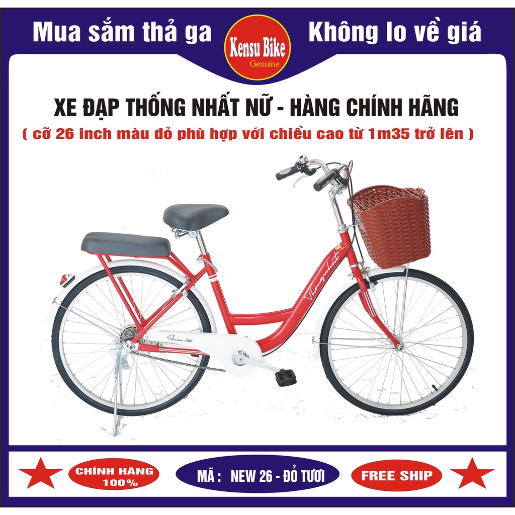 Xe đạp nữ đẹp- loại chuẩn xịn hãng Thống Nhất New 26