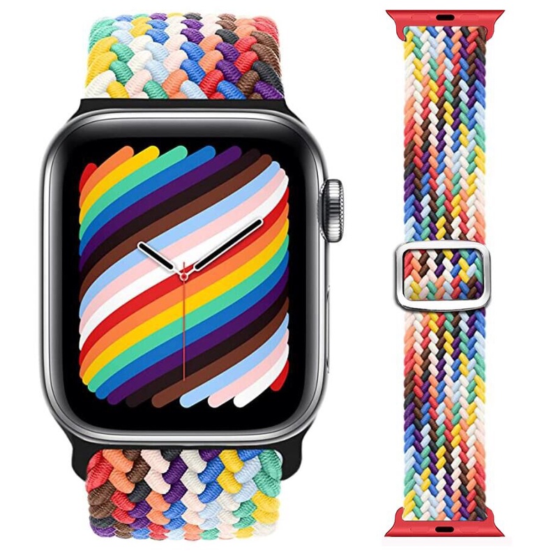 Dây Đeo Đồng Hồ Bằng Nylon Co Giãn Điều Chỉnh Được Cho Apple Watch 41 / 40 / 38mm 49 / 45 / 44 / 42mm Series Ultra / 8 / 7 / SE / 6 / 5 / 4 / 3 / 2 / 1