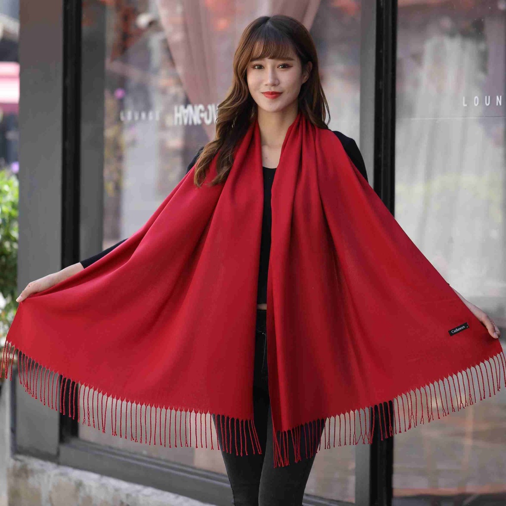 Khăn Cashmere - Khăn quàng cổ len lông cừu thời trang Hàn Quốc nhiều màu đẹp.