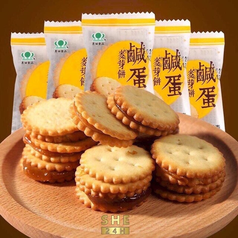 BÁNH QUI TRỨNG MUỐI ĐÀI LOAN BỊCH 180Gr &amp; 500Gr