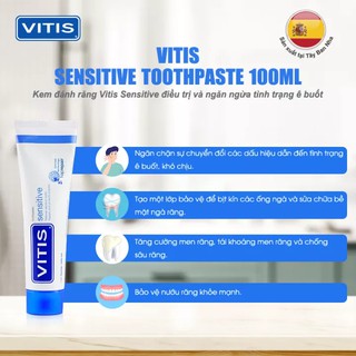 Kem đánh răng ngăn ngừa ê buốt Vitis Sensitive 15ml